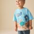 Blue Sea Animal Short Sleeve 3D Padded T-Shirt 3