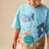 Blue Sea Animal Short Sleeve 3D Padded T-Shirt 4