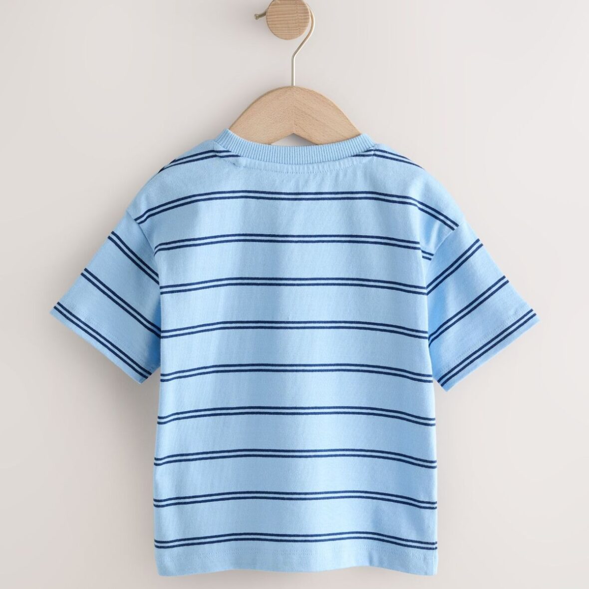 Blue Stripe Sealife Boat Short Sleeve Interactive T-Shirt 3