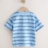 Blue Stripe Sealife Boat Short Sleeve Interactive T-Shirt 2