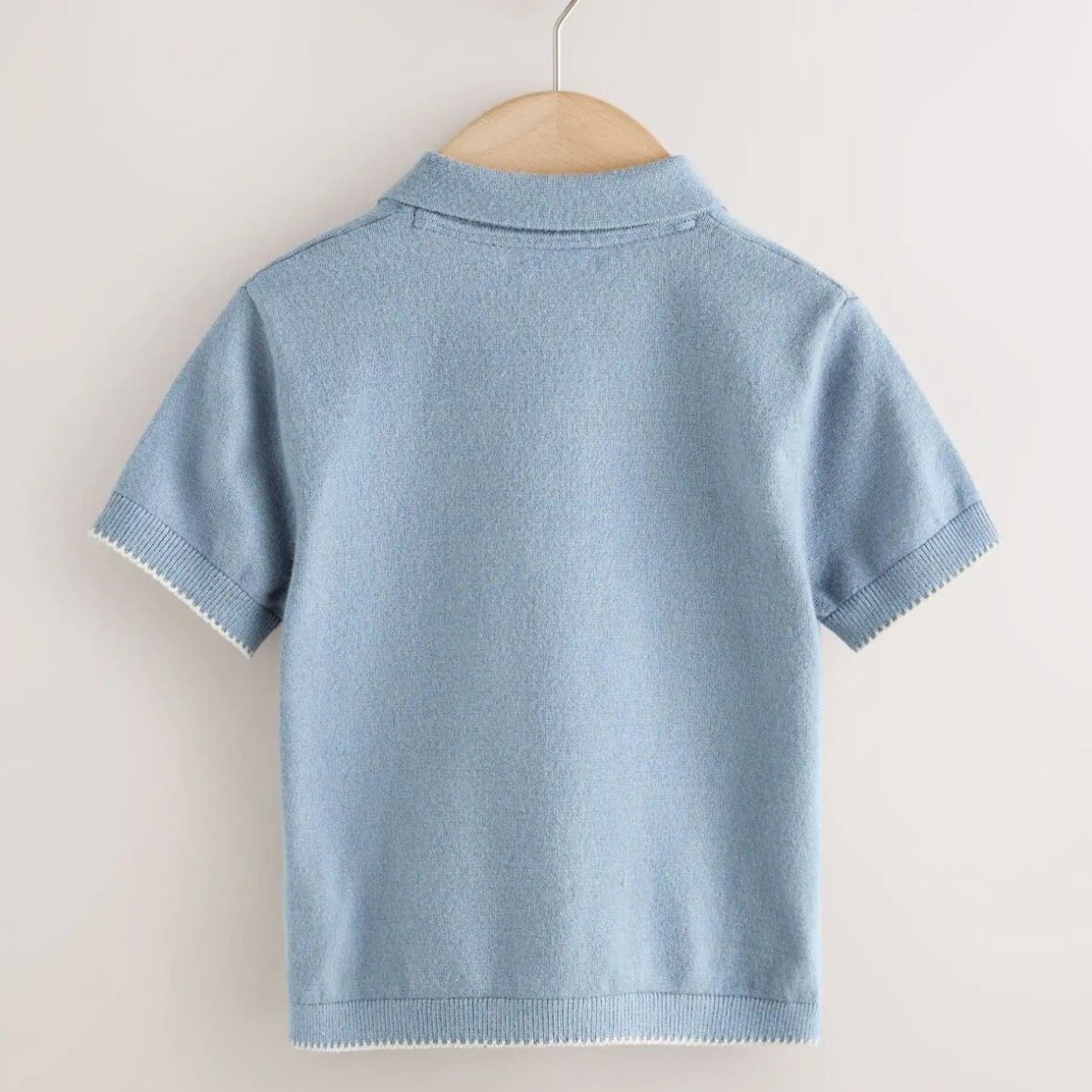 Blue Transport Character Button Neck Knitted Polo Shirt 2