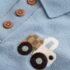 Blue Transport Character Button Neck Knitted Polo Shirt 3