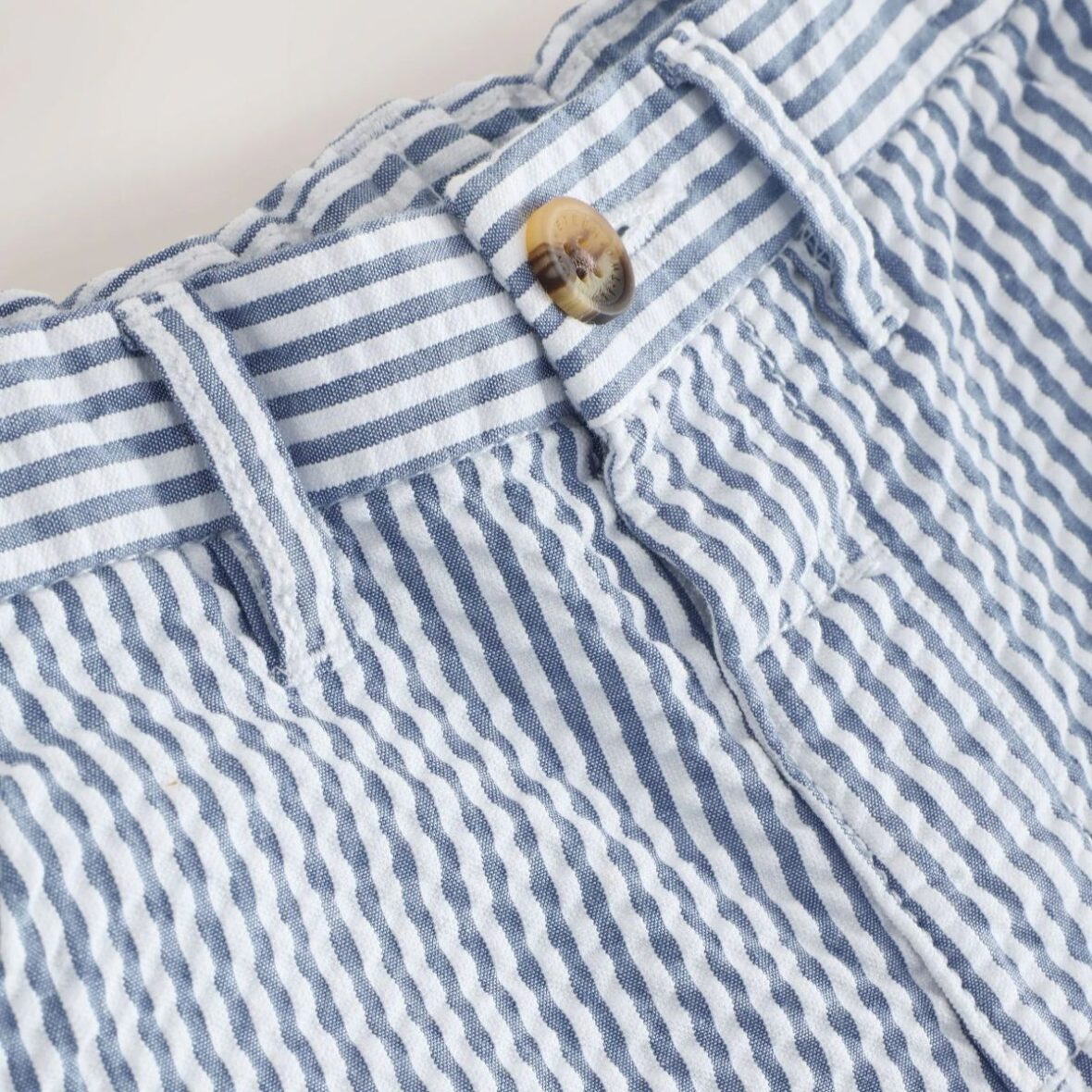 Blue White Stripe Chino Shorts 4