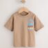 Brown Beach Vibes Short Sleeve Back Print T-Shirt 3
