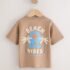 Brown Beach Vibes Short Sleeve Back Print T-Shirt 4