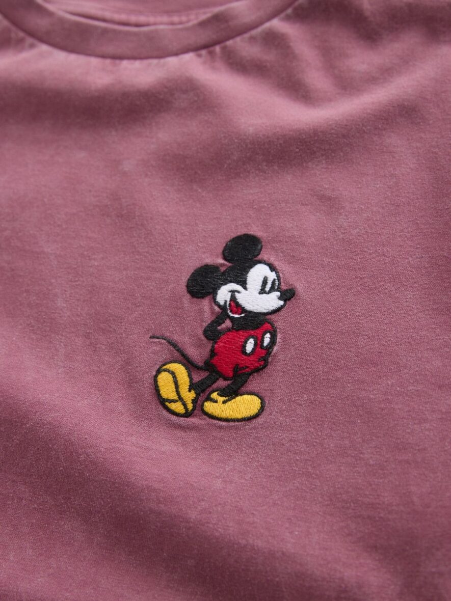 Burgundy Mickey Mouse Oversized License Graphic T-Shirt 4