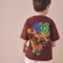Burgundy Red Gecko Short Sleeve Back Print T-Shirt 4