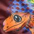 Burgundy Red Gecko Short Sleeve Back Print T-Shirt 3