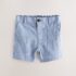 Chambray Blue Linen Blend Chino Shorts 4
