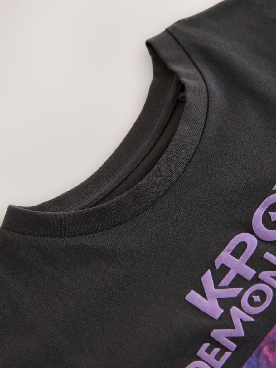 Charcoal Grey KPOP Demon Hunters Short Sleeve T-Shirt 4