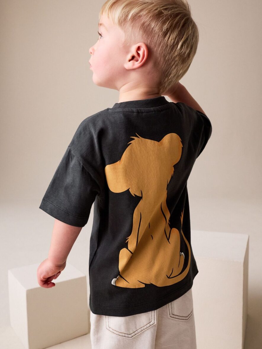 Charcoal Grey Lion King Short Sleeve T-Shirt 2