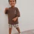 Chocolate Brown Dinosaur Club Oversized Short Sleeve Back Print T-Shirt 2