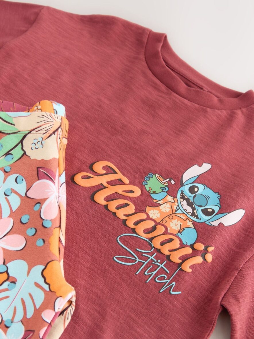 Chocolate Brown Lilo & Stitch License T-Shirt and Cycle Shorts Set 4