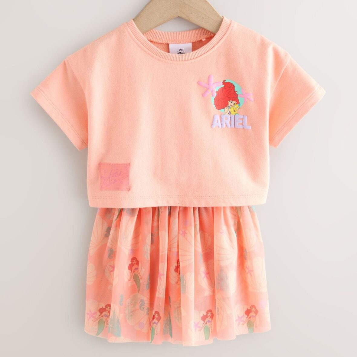 Coral Ariel Disney Top & Skirt Set (3mths-7yrs)