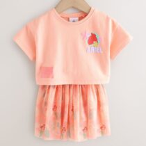 Coral Ariel Disney Top & Skirt Set 4