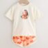 Coral/Ecru Disney Moana Short Sleeve Top and Shorts Set