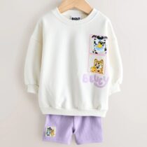 Cream Bluey Shorts Set 1