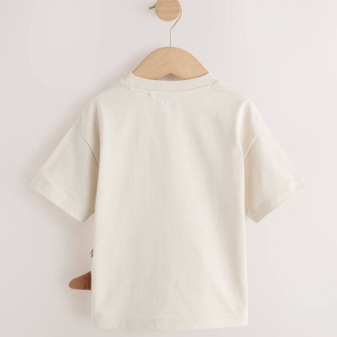 Cream Dinosaur Short Sleeve Interactive T-Shirt 3