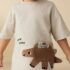 Cream Dinosaur Short Sleeve Interactive T-Shirt 3