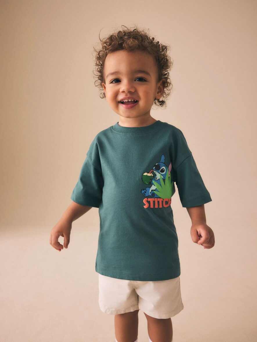Dark Teal Lilo & Stitch Short Sleeve T-Shirt 2