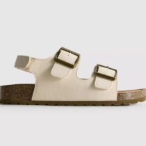 Double Buckle Strap Sandals Beige 1