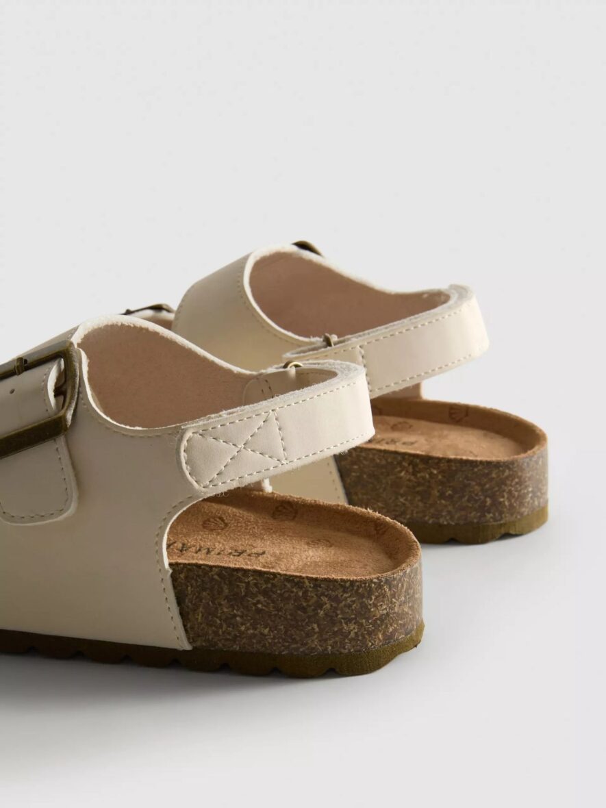 Double Buckle Strap Sandals Beige 3