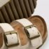 Double Buckle Strap Sandals Beige 5