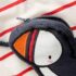 Ecru/Red Stripe Puffin Short Sleeve Bag T-Shirt 2