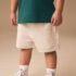 Ecru Textured Shorts 2
