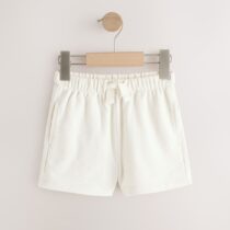 Ecru Textured Shorts 4