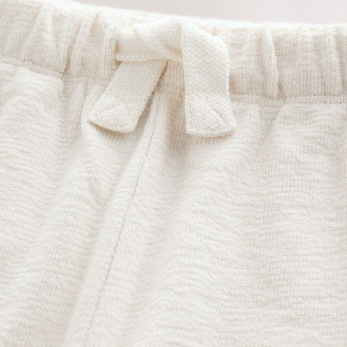 Ecru Textured Shorts 4