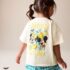 Ecru White Disney Minnie and Mickey Short Sleeve Top and Shorts Set 2