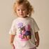 Ecru White Horse Short Sleeve T-Shirt 3