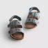 Embroidered Double Buckle Strap Denim Sandals 2