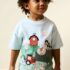 Green/Blue Farm Short Sleeve Appliqué T-Shirt 3