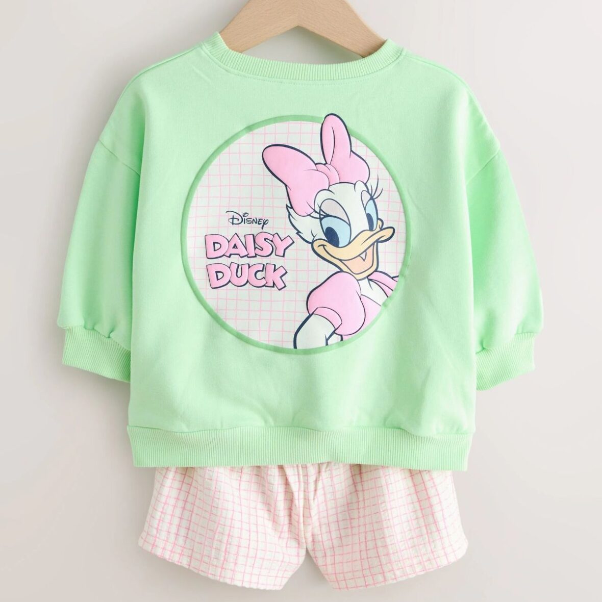 Green Daisy Duck Shorts Set (3mths-7yrs)