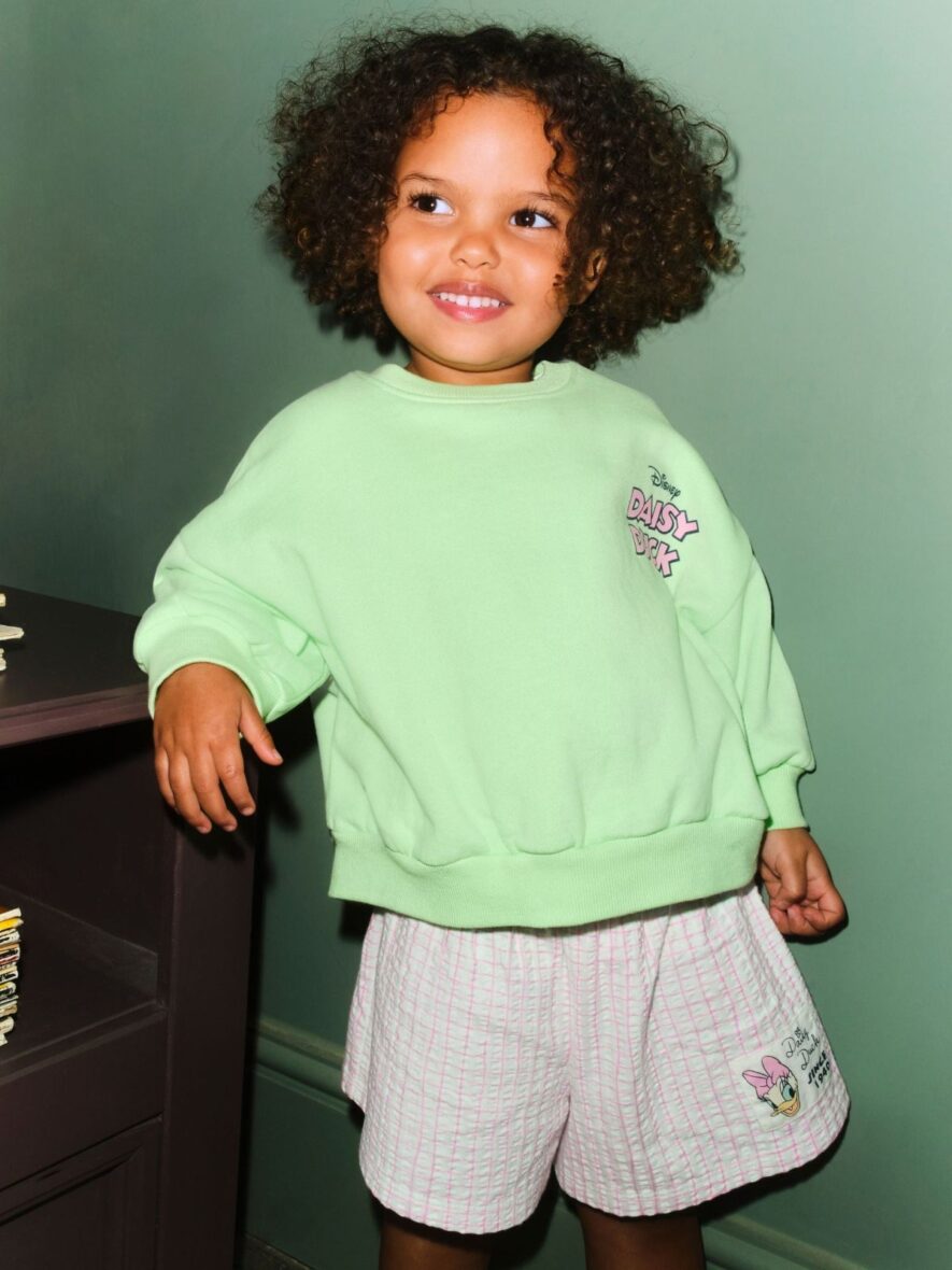 Green Daisy Duck Shorts Set 2