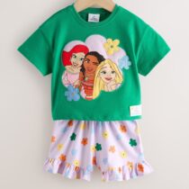 Green Disney Princess Shorts Set 1