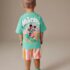 Green/Orange Mickey Mouse T-Shirt and Shorts Set 3