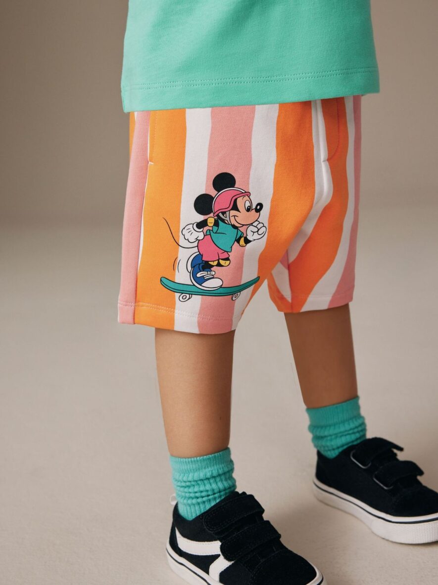 Green Orange Mickey Mouse T-Shirt and Shorts Set 2