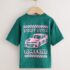 Green/Pink Race Car Short Sleeve Back Print T-Shirt 2