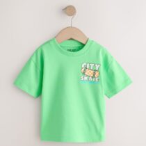 Green Skateboard Short Sleeve Back Print T-Shirt 3