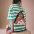 Green Stripe Moana License Oversized Boxy T-Shirt 4