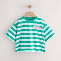 Green Stripe Moana License Oversized Boxy T-Shirt 1