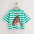 Green Stripe Moana License Oversized Boxy T-Shirt 2