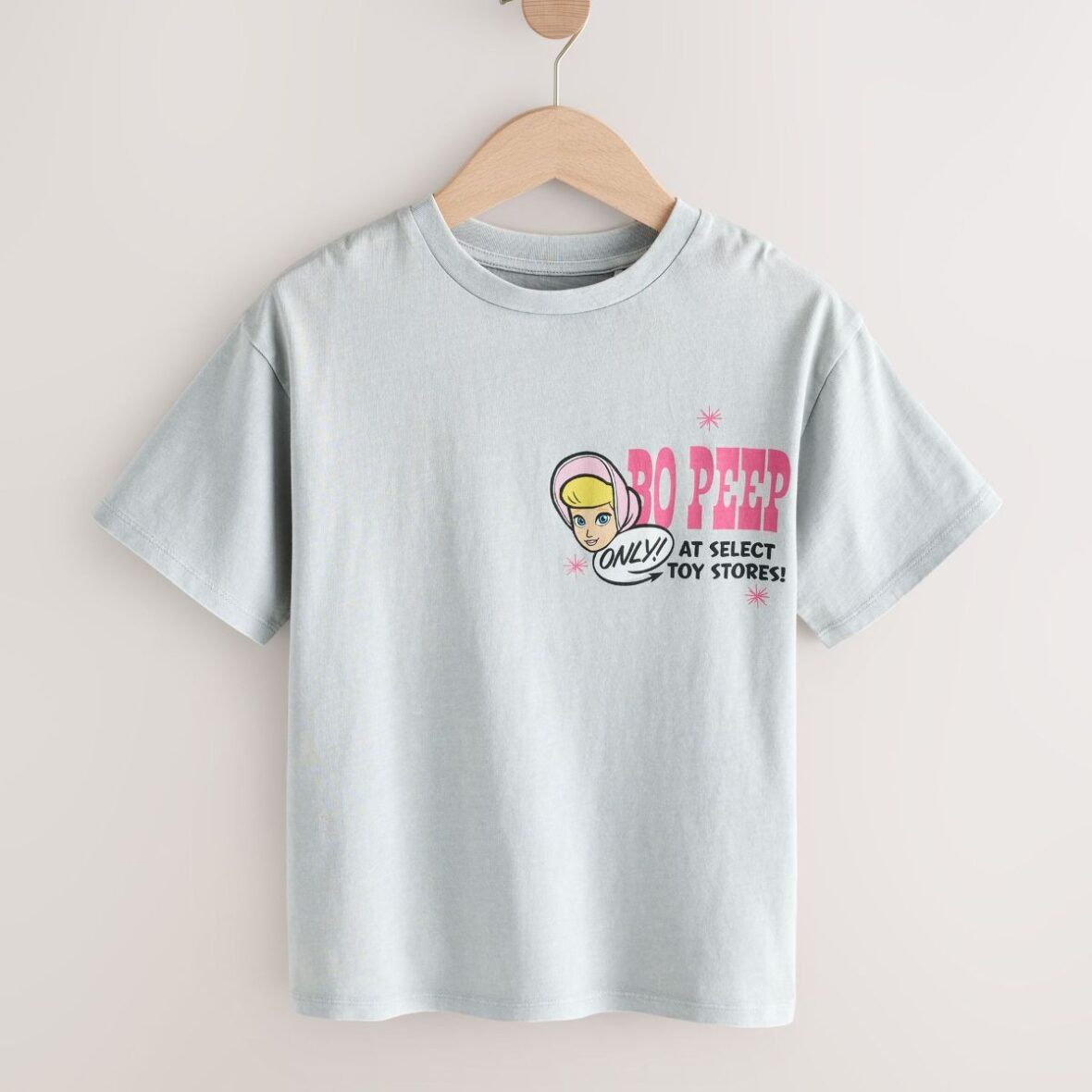 Grey Bo Peep Jessie Oversized Toy Story Graphic Print T-Shirt (3-16yrs)