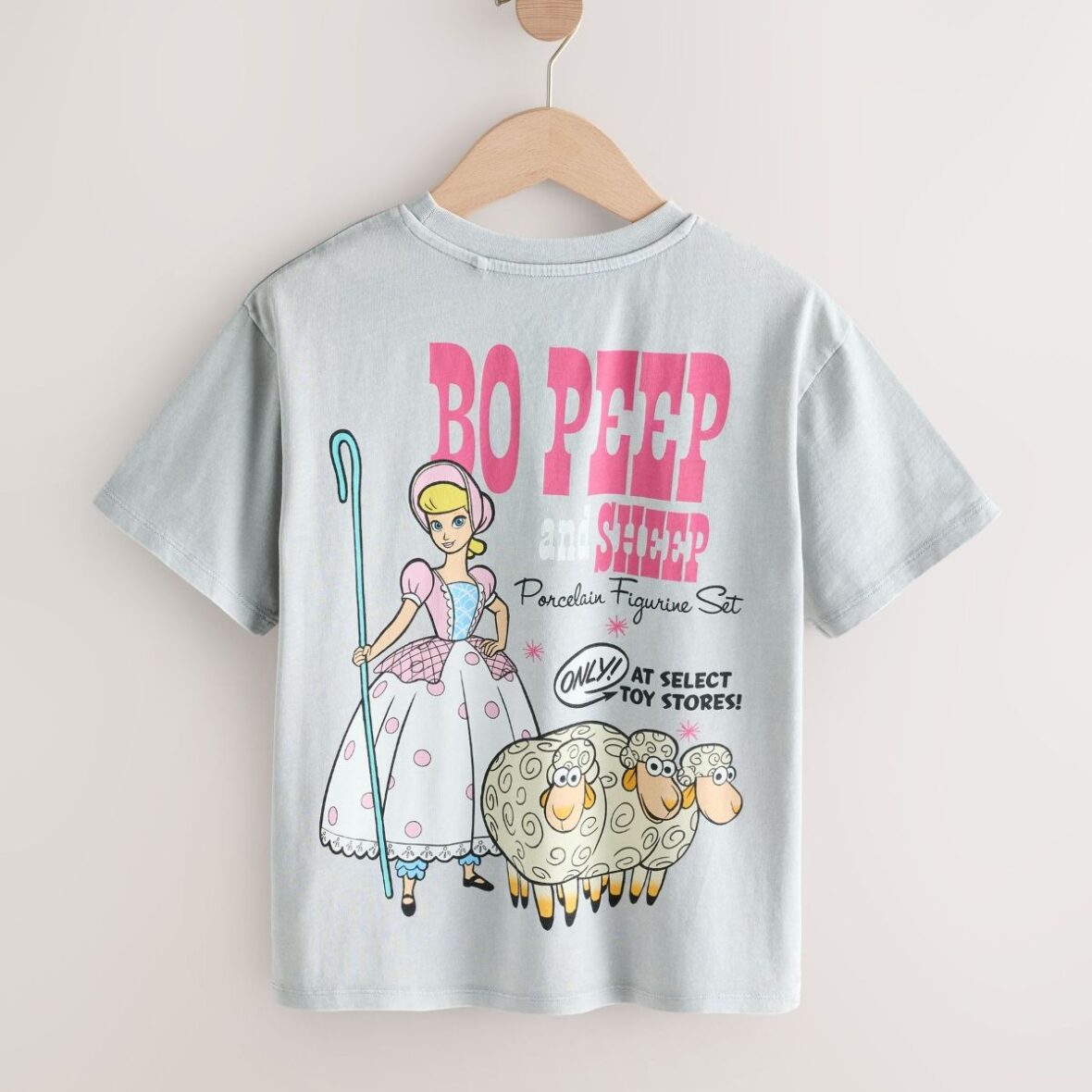 Grey Bo Peep Jessie Oversized Toy Story Graphic Print T-Shirt 3