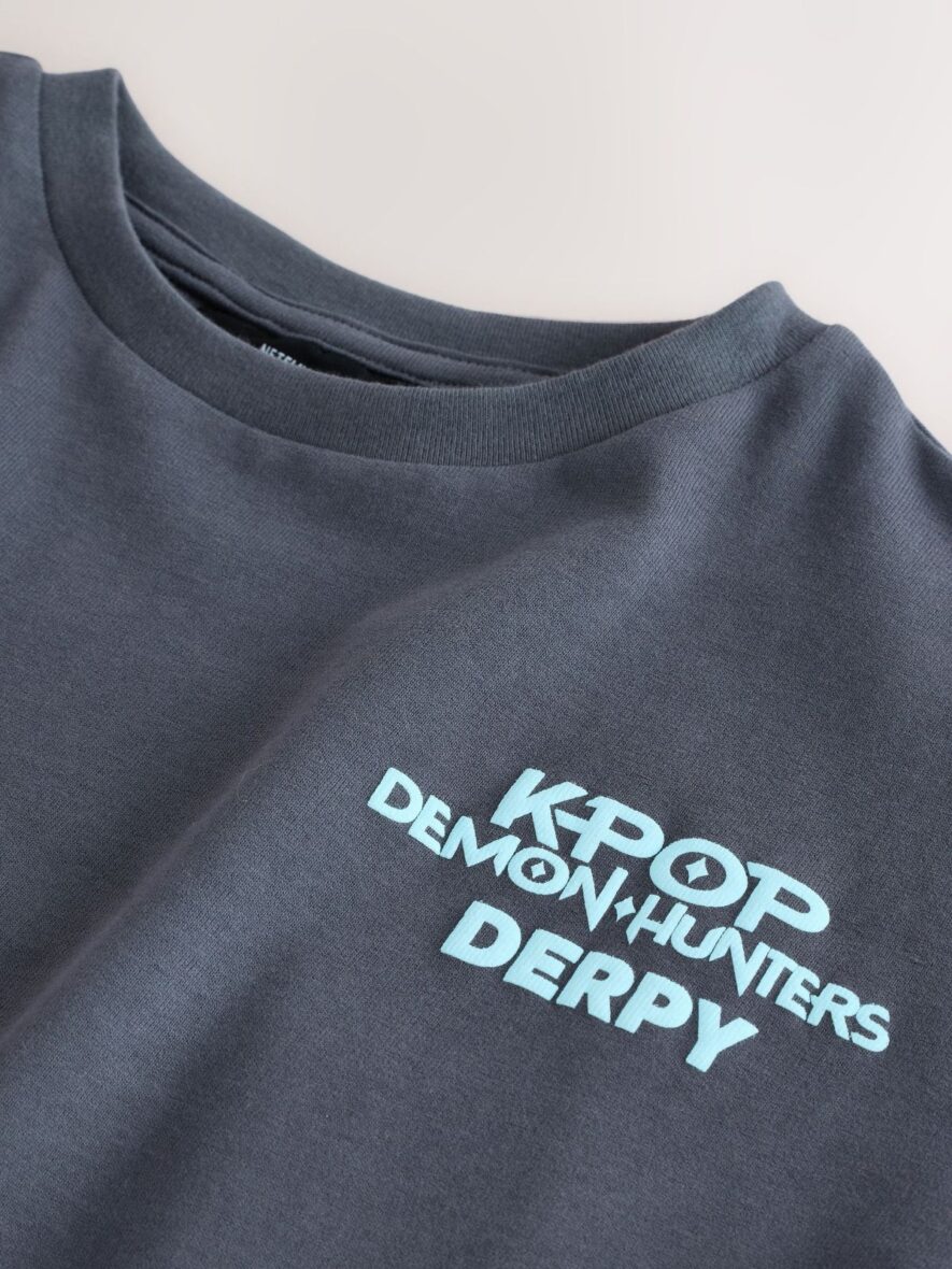 Grey KPOP Demon Hunters Short Sleeve T-Shirt 4