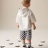 Grey Marl And Checkerboard Hooded Sweatshirt and Shorts Set 1