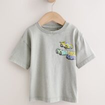 Grey Race Car Short Sleeve Back Print T-Shirt 1